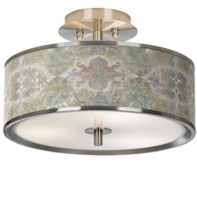 Giclee Glow Lucrezia Nickel 14" Wide Ceiling Light