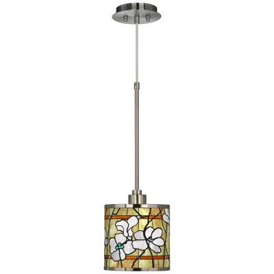 Giclee Glow Magnolia Mosaic  Mini Pendant Light