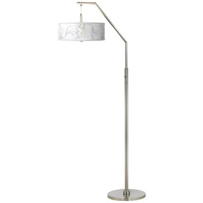 Giclee Glow Marble Glow Giclee Shade Arc Floor Lamp