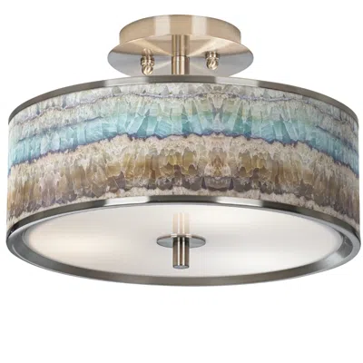 Giclee Glow Marble Jewel 14" Wide Contemporary Ceiling Light