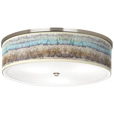 Giclee Glow Marble Jewel Giclee Nickel 20 1/4" Wide Ceiling Light