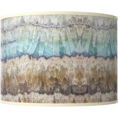Giclee Glow Marble Jewel White Giclee Drum Lamp Shade 15.5x15.5x11 (spider)