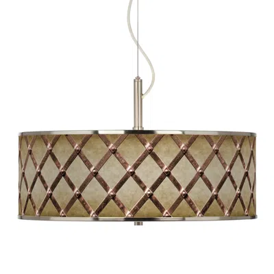 Giclee Glow Metal Weave  20" Wide Pendant Light