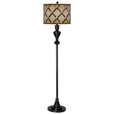 Giclee Glow Metal Weave  Black Bronze Floor Lamp