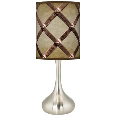 Giclee Glow Metal Weave Giclee Modern Droplet Table Lamp