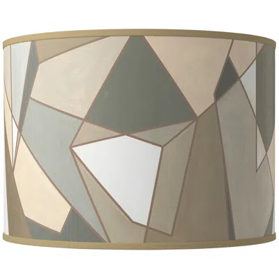 Giclee Glow Modern Mosaic I Giclee Round Drum Lamp Shade 15.5x15.5x11 (spider)