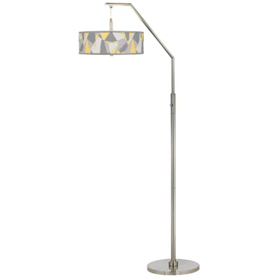Giclee Glow Modern Mosaic Ii Giclee Shade Arc Floor Lamp
