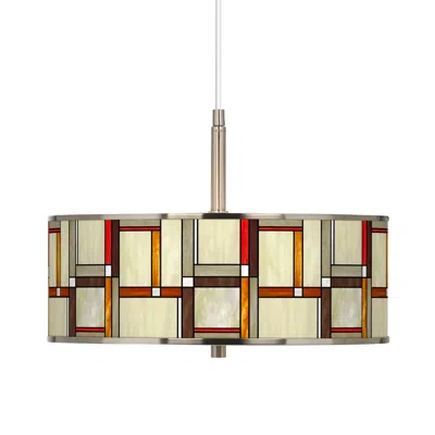 Giclee Glow Modern Squares  16" Wide Pendant Light