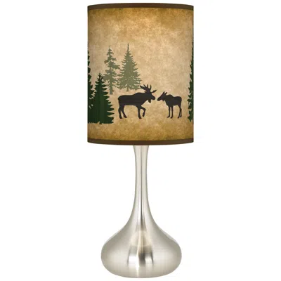 Giclee Glow Moose Lodge Giclee Droplet Table Lamp