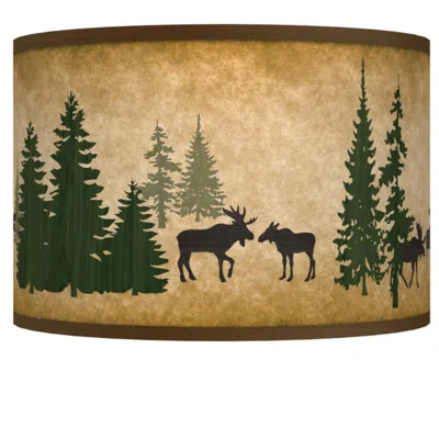 Giclee Glow Moose Lodge Giclee Shade 12x12x8.5 (spider)