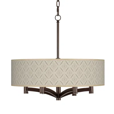 Giclee Glow Moroccan Diamonds Ava 6-light Bronze Pendant Chandelier