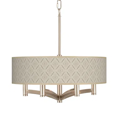 Giclee Glow Moroccan Diamonds Ava 6-light Nickel Pendant Chandelier