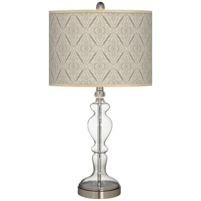 Giclee Glow Moroccan Diamonds Giclee Apothecary Clear Glass Table Lamp