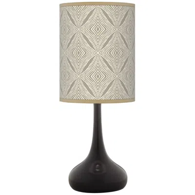 Giclee Glow Moroccan Diamonds Giclee Black Droplet Table Lamp
