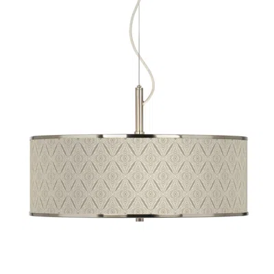 Giclee Glow Moroccan Diamonds  20" Wide Pendant Light