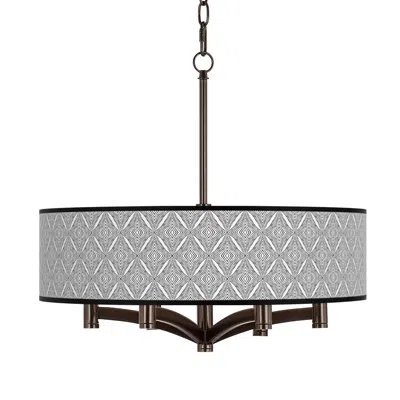 Giclee Glow Moroccan Diamonds Ii Ava 6-light Bronze Pendant Chandelier