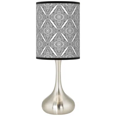 Giclee Glow Moroccan Diamonds Ii Droplet Table Lamp