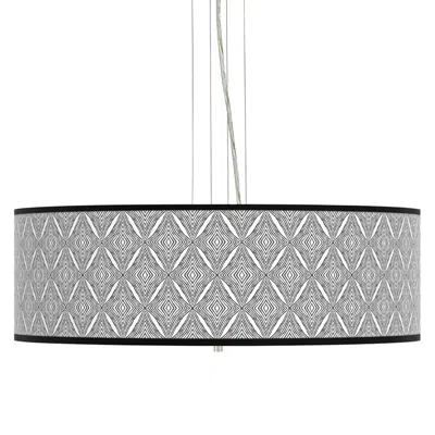 Giclee Glow Moroccan Diamonds Ii Giclee 24" Wide 4-light Pendant Chandelier