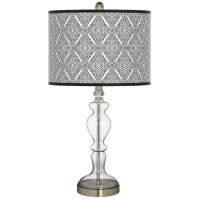 Giclee Glow Moroccan Diamonds Ii Giclee Apothecary Clear Glass Table Lamp