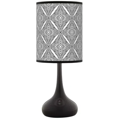 Giclee Glow Moroccan Diamonds Ii Giclee Black Droplet Table Lamp
