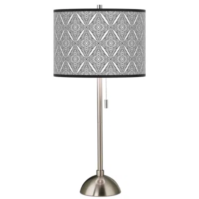 Giclee Glow Moroccan Diamonds Ii Giclee Brushed Nickel Table Lamp