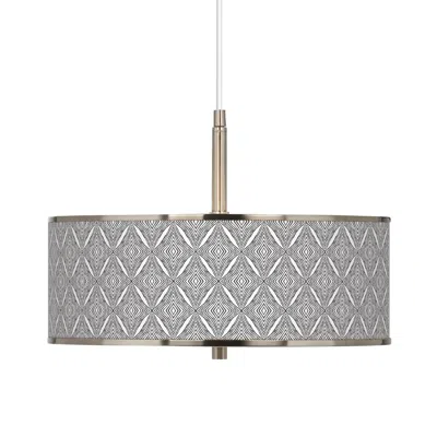 Giclee Glow Moroccan Diamonds Ii  16" Wide Pendant Light