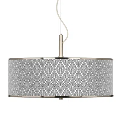 Giclee Glow Moroccan Diamonds Ii  20" Wide Pendant Light
