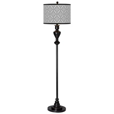 Giclee Glow Moroccan Diamonds Ii  Black Bronze Floor Lamp