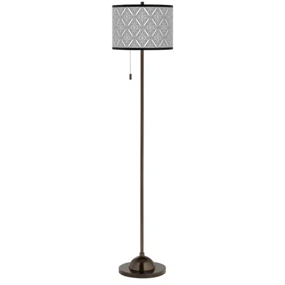 Giclee Glow Moroccan Diamonds Ii  Bronze Club Floor Lamp
