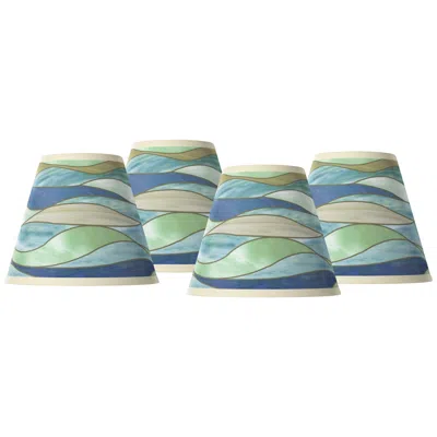 Giclee Glow Northern Shores Set Of Four Shades 3x6x5 (clip-on)