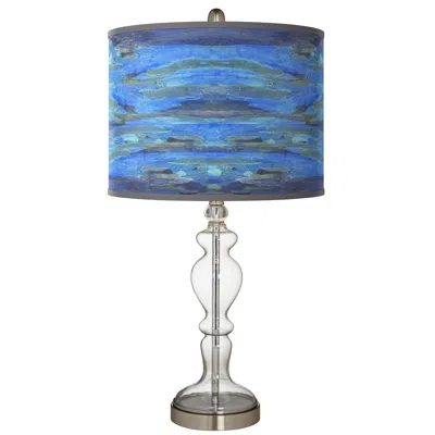 Giclee Glow Oceanside Giclee Apothecary Clear Glass Table Lamp