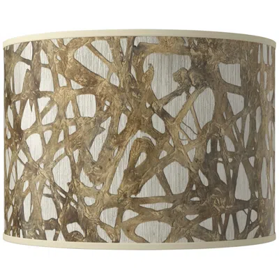 Giclee Glow Organic Nest Giclee Round Drum Lamp Shade 15.5x15.5x11 (spider)