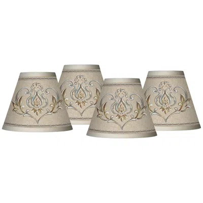 Giclee Glow Orleans Crest Giclee Set Of Four Shades 3x6x5 (clip-on)