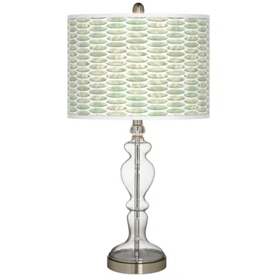 Giclee Glow Oval Tempo Giclee Apothecary Clear Glass Table Lamp