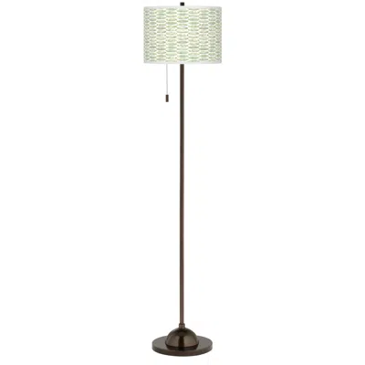 Giclee Glow Oval Tempo  Bronze Club Floor Lamp