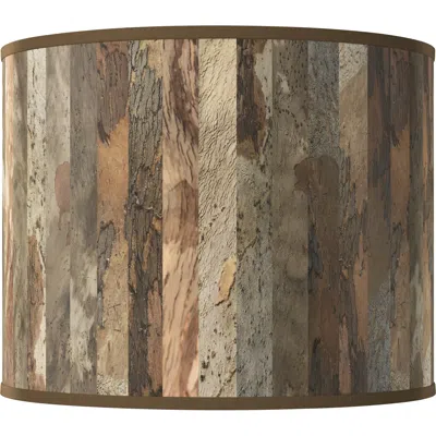 Giclee Glow Paper Bark White Giclee Round Drum Lamp Shade 14x14x11 (spider)