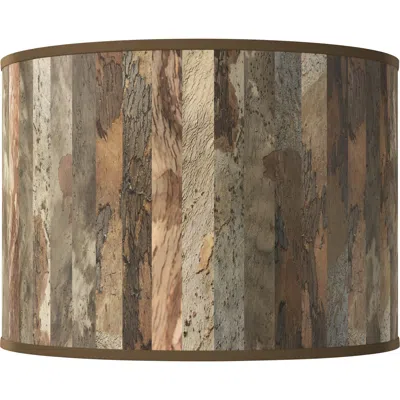 Giclee Glow Paper Bark White Giclee Round Drum Lamp Shade 15.5x15.5x11 (spider)