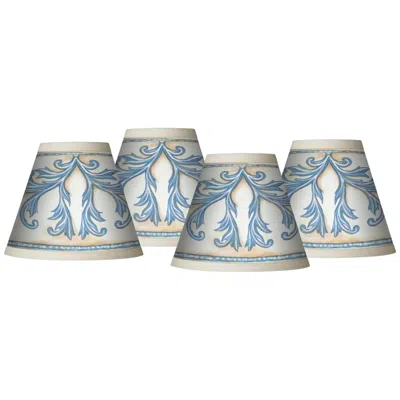 Giclee Glow Parisian Blue Giclee Set Of Four Shades 3x6x5 (clip-on)