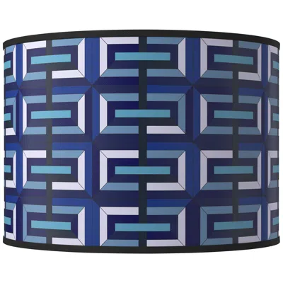 Giclee Glow Parquet Giclee Round Drum Lamp Shade 15.5x15.5x11 (spider)