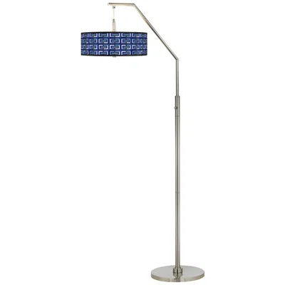 Giclee Glow Parquet Giclee Shade Arc Floor Lamp