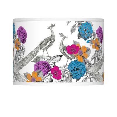 Giclee Glow Peacocks In The Garden Giclee Lamp Shade 13.5x13.5x10 (spider)