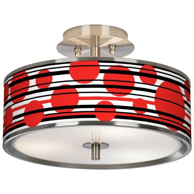 Giclee Glow Red Balls  14" Wide Ceiling Light