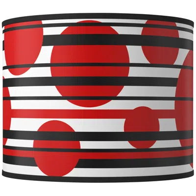 Giclee Glow Red Balls Giclee Round Drum Lamp Shade 14x14x11 (spider)