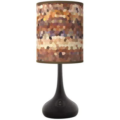 Giclee Glow Red Rock Giclee Black Droplet Table Lamp