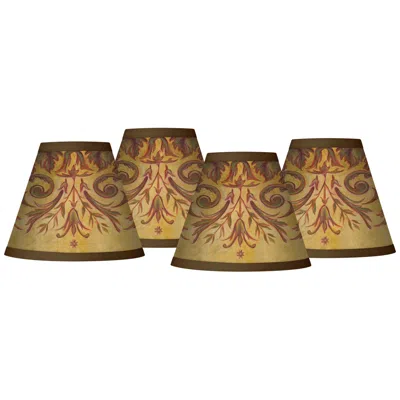 Giclee Glow Regency Garden Giclee Set Of Four Shades 3x6x5 (clip-on)