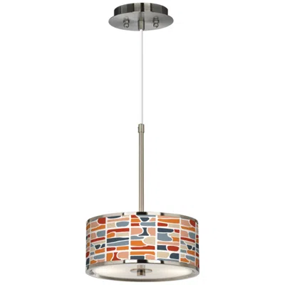 Giclee Glow Retro Cobblestones  10 1/4" Wide Pendant Light