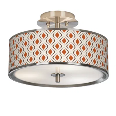 Giclee Glow Retro Lattice  14" Wide Ceiling Light