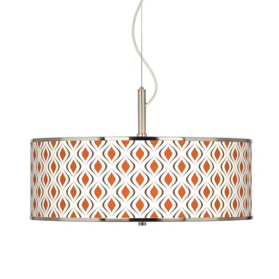 Giclee Glow Retro Lattice  20" Wide Pendant Light