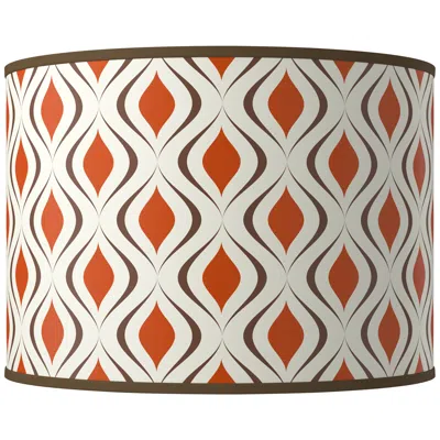Giclee Glow Retro Lattice Giclee Round Drum Lamp Shade 15.5x15.5x11 (spider)