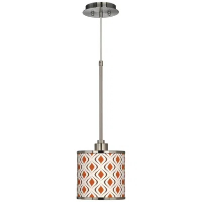 Giclee Glow Retro Lattice Shade 7" Wide Mini Pendant Light